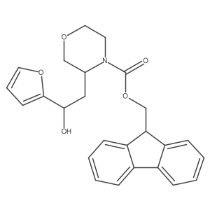 (9H-fluoren-9-yl)methyl 3-[2-(furan-2-yl)-2-hydroxyethyl]morpholine-4-carboxylate Structure