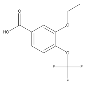 3-Ethoxy-4-(trifluoromethoxy)benzoic acid结构式