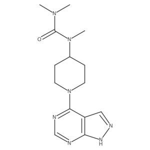1,3,3-trimethyl-1-(1-{1H-pyrazolo[3,4-d]pyrimidin-4-yl}piperidin-4-yl)urea结构式
