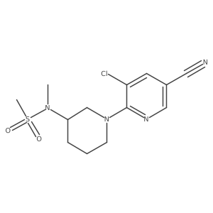 N-[1-(3-chloro-5-cyanopyridin-2-yl)piperidin-3-yl]-N-methylmethanesulfonamide结构式
