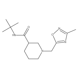 N-tert-butyl-1-[(3-methyl-1,2,4-oxadiazol-5-yl)methyl]piperidine-3-carboxamide Structure