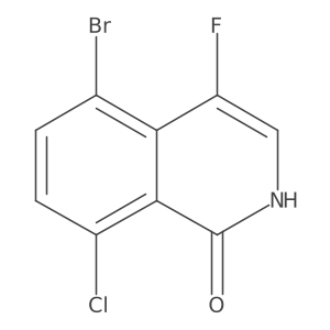 1(2H)-Isoquinolinone, 5-bromo-8-chloro-4-fluoro-结构式