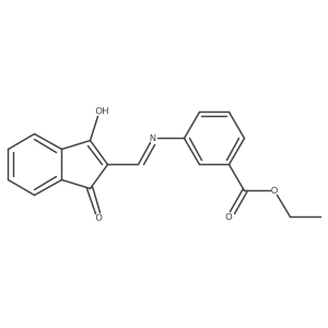Ethyl 3-(((1,3-dioxoindan-2-ylidene)methyl)amino)benzoate Structure