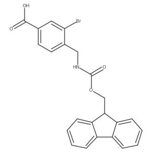 3-bromo-4-[({[(9H-fluoren-9-yl)methoxy]carbonyl}amino)methyl]benzoic acid结构式