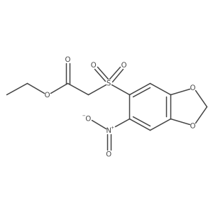 Ethyl 2-[(6-nitro-1,3-benzodioxol-5-yl)sulfonyl]acetate Structure
