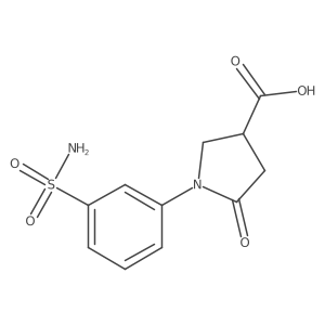 5-Oxo-1-(3-sulfamoylphenyl)pyrrolidine-3-carboxylic acid Structure