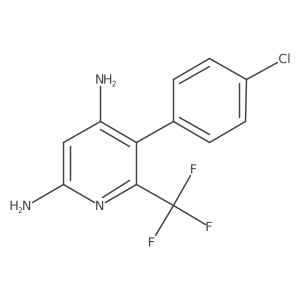 5-(4-Chlorophenyl)-6-(trifluoromethyl)-2,4-pyridinediamine Structure