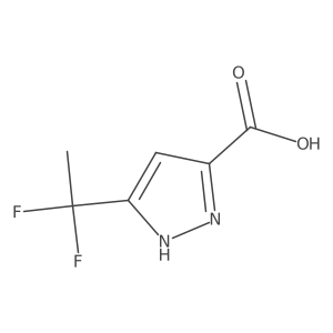 5-(1,1-Difluoro-ethyl)-2H-pyrazole-3-carboxylic acid Structure