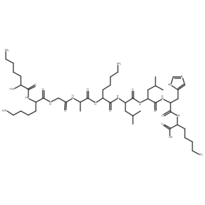 H-Lys-Lys-Gly-Ala-Lys-Leu-Leu-His-Lys-OH Structure