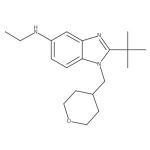 2-tert-butyl-N-ethyl-1-(tetrahydro-2H-pyran-4-ylmethyl)-1H-benzimidazol-5-amine Structure
