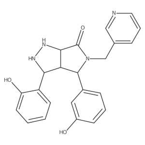 3-(2-Hydroxyphenyl)-4-(3-hydroxyphenyl)-5-(pyridin-3-ylmethyl)-1,2,3,3a,4,6a-hexahydropyrrolo[3,4-c]pyrazol-6-one结构式