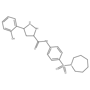 N-[4-(azepan-1-ylsulfonyl)phenyl]-5-(2-hydroxyphenyl)pyrazolidine-3-carboxamide Structure