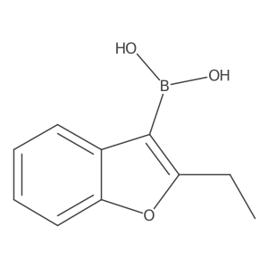 (2-Ethyl-1-benzofuran-3-yl)boronic acid结构式