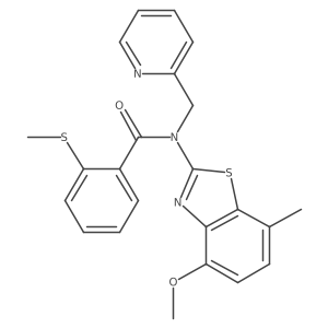 N-(4-methoxy-7-methylbenzo[d]thiazol-2-yl)-2-(methylthio)-N-(pyridin-2-ylmethyl)benzamide Structure