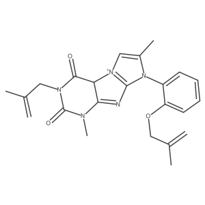 1,7-dimethyl-3-(2-methylprop-2-en-1-yl)-8-{2-[(2-methylprop-2-en-1-yl)oxy]phenyl}-1H,2H,3H,4H,8H-imidazo[1,2-g]purine-2,4-dione Structure