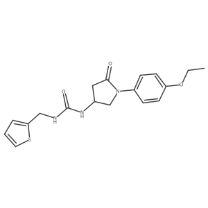 1-(1-(4-Ethoxyphenyl)-5-oxopyrrolidin-3-yl)-3-(thiophen-2-ylmethyl)urea结构式