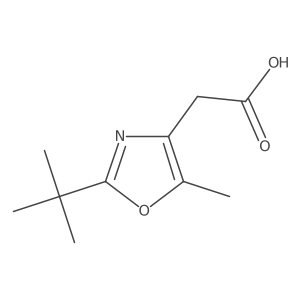 2-Tert-butyl-5-methyl-4-oxazoleacetic acid结构式