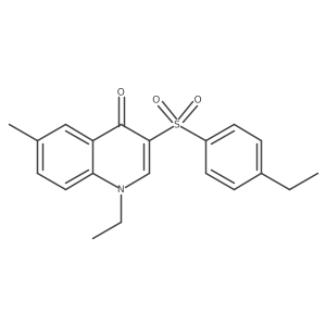1-Ethyl-3-(4-ethylbenzenesulfonyl)-6-methyl-1,4-dihydroquinolin-4-one结构式