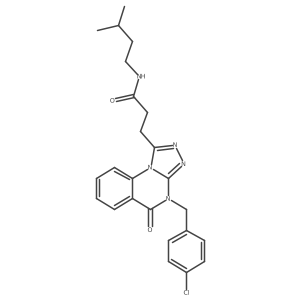 3-(4-(4-chlorobenzyl)-5-oxo-4,5-dihydro-[1,2,4]triazolo[4,3-a]quinazolin-1-yl)-N-isopentylpropanamide Structure