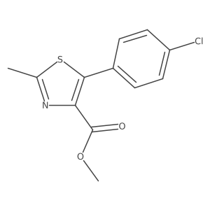 5-(4-Chloro-phenyl)-2-methyl-thiazole-4-carboxylic acid methyl ester Structure