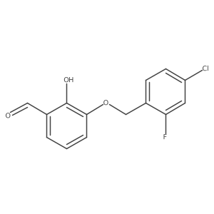 3-(4-Chloro-2-fluoro-benzyloxy)-2-hydroxy-benzaldehyde结构式