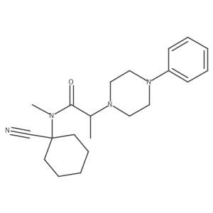 N-(1-cyanocyclohexyl)-N-methyl-2-(4-phenylpiperazin-1-yl)propanamide Structure