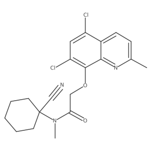 N-(1-cyanocyclohexyl)-2-[(5,7-dichloro-2-methylquinolin-8-yl)oxy]-N-methylacetamide结构式