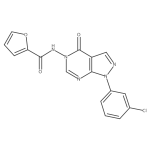 N-(1-(3-chlorophenyl)-4-oxo-1H-pyrazolo[3,4-d]pyrimidin-5(4H)-yl)furan-2-carboxamide Structure