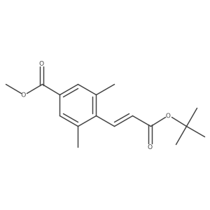 4-(2-Tert-butoxycarbonyl-vinyl)-3,5-dimethyl-benzoic acid methyl ester结构式