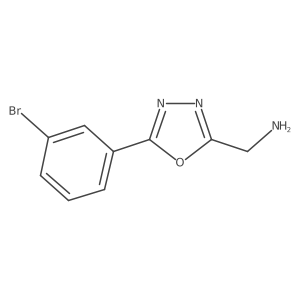 [5-(3-Bromophenyl)-1,3,4-oxadiazol-2-yl]methanamine Structure