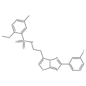 N-(2-(2-(3-fluorophenyl)thiazolo[3,2-b][1,2,4]triazol-6-yl)ethyl)-2-methoxy-5-methylbenzenesulfonamide Structure