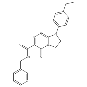 8-(4-methoxyphenyl)-4-oxo-N-[(pyridin-3-yl)methyl]-4H,6H,7H,8H-imidazo[2,1-c][1,2,4]triazine-3-carboxamide Structure