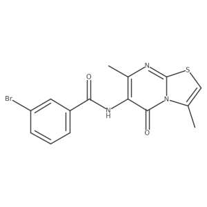 3-bromo-N-(3,7-dimethyl-5-oxo-5H-thiazolo[3,2-a]pyrimidin-6-yl)benzamide Structure