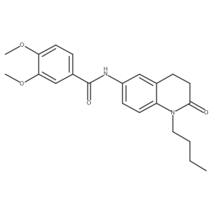 N-(1-butyl-2-oxo-1,2,3,4-tetrahydroquinolin-6-yl)-3,4-dimethoxybenzamide结构式