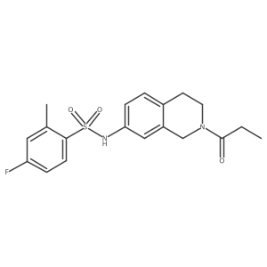 4-fluoro-2-methyl-N-(2-propionyl-1,2,3,4-tetrahydroisoquinolin-7-yl)benzenesulfonamide Structure