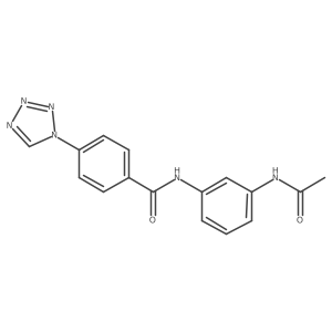 N-[3-(acetylamino)phenyl]-4-(1H-tetrazol-1-yl)benzamide结构式