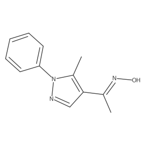 N-[1-(5-methyl-1-phenyl-1H-pyrazol-4-yl)ethylidene]hydroxylamine结构式