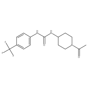1-(1-Acetylpiperidin-4-yl)-3-(4-(trifluoromethyl)phenyl)urea结构式