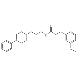 2-(3-methoxyphenoxy)-N-[3-(4-phenylpiperazin-1-yl)propyl]acetamide结构式
