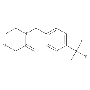 2-chloro-N-ethyl-N-[[4-(trifluoromethyl)phenyl]methyl]acetamide Structure