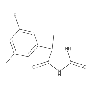 5-(3,5-Difluorophenyl)-5-methylimidazolidine-2,4-dione结构式