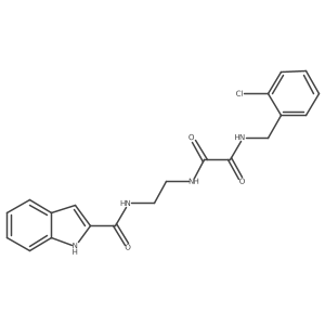 N'-[(2-chlorophenyl)methyl]-N-[2-(1H-indole-2-carbonylamino)ethyl]oxamide Structure