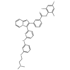 3-[3-[2-[[3-[2-(Dimethylamino)ethoxy]phenyl]amino]-4-pyrimidinyl]imidazo[1,2-a]pyridin-2-yl]-N-(2,4,6-trifluorophenyl)benzamide Structure