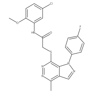 N-(5-chloro-2-methoxyphenyl)-2-((1-(4-fluorophenyl)-4-methyl-1H-pyrazolo[3,4-d]pyridazin-7-yl)thio)acetamide Structure