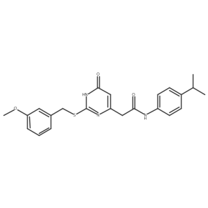 N-(4-isopropylphenyl)-2-(2-((3-methoxybenzyl)thio)-6-oxo-1,6-dihydropyrimidin-4-yl)acetamide Structure