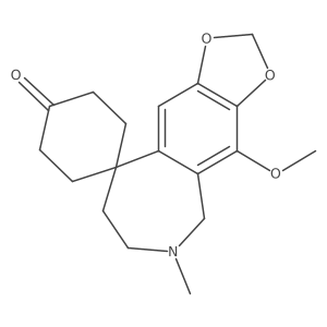 5a(2),6a(2),7a(2),8a(2)-Tetrahydro-4a(2)-methoxy-6a(2)-methylspiro[cyclohexane-1,9a(2)-[9H-1,3]dioxolo[4,5-h][2]benzazepin]-4-one结构式