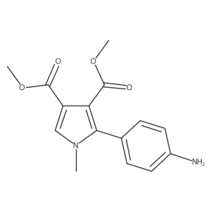 COC(=O)c1cn(C)c(-c2ccc(N)cc2)c1C(=O)OC结构式