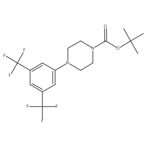1,1-Dimethylethyl 4-[3,5-bis(trifluoromethyl)phenyl]-1-piperazinecarboxylate结构式