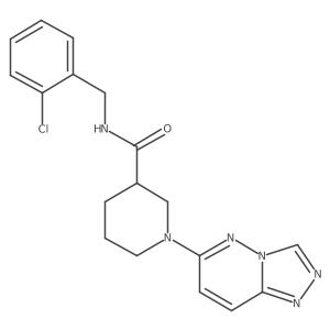 N-(2-chlorobenzyl)-1-([1,2,4]triazolo[4,3-b]pyridazin-6-yl)piperidine-3-carboxamide结构式