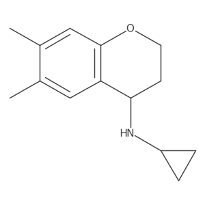 N-cyclopropyl-6,7-dimethyl-3,4-dihydro-2H-1-benzopyran-4-amine Structure